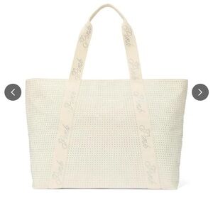 NWT VS PINK Black Friday Cream Tote Bag